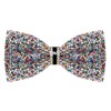 DiBanGu Rainbow Rhinestone Bow Ties for Men Solid Color Diamond