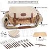 Multifunctional Wicker Picnic Basket Set for 4 with Blanket and