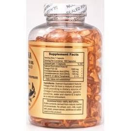 Super Alaska Omega 3 1000 mg por cápsula, EPA DHA (200 cápsulas blandas)