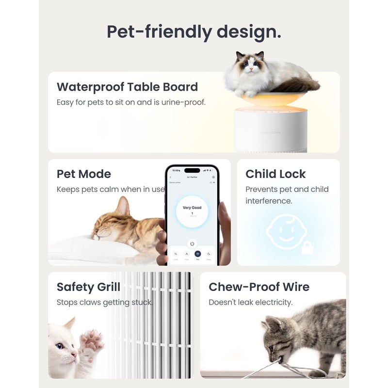 SwitchBot Air Purifiers for Home Large Room with Matter Up