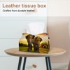 2 Pack Tissue Box Cover Holder, Leopard Print with Flowers