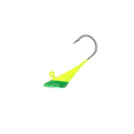 Temorah Shad Darts Jig Heads (1/4 OZ 50PCS, Green/Chartreuse)