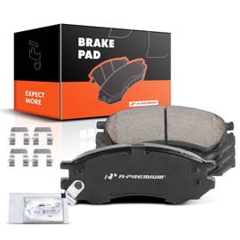 A-Premium Front Ceramic Disc Brake Pads Set Compatible with Saturn SC 1991-1992, SC1 1993-2002, SC2 1993-2002, SL 1991-2002, SL1 1991-2002, SL2 1991-2002, SW1 1993-1999, SW2 1993-2001 4-PC Set