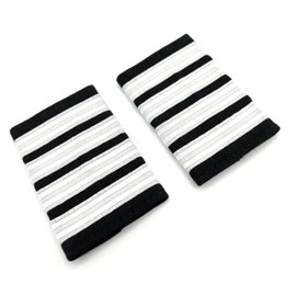 Uniform Store London Pilot Captain, Silver Strips Epaulettes, Pilot Airline, First Officer 4 Bars R829-04