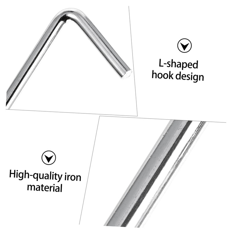KOMBIUDA 20pcs Heavy Duty Iron Tent Stakes for Camping Awnings