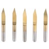 10pcs 3.175mm Titanium Coated Tungsten Steel Engraving CNC Bit Carving