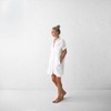 Seaside Tones Linen Tunic Dress - White
