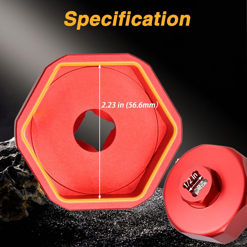 KPALAG Aluminum Trailer Axle Hub Oil Bath Cap Wrench Compatible