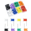 Pack of 50 Flag Pins, Colourful Marking Flags Push Pins