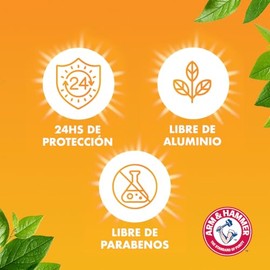 Arm & Hammer Essentials Desodorante Natural en Barra Fruta de Enebro, 71 g. Controla y Protege del Mal Olor por 24 Hrs. Axilas Frescas sin Aluminio, Parabenos ni Ftalatos.Unisex