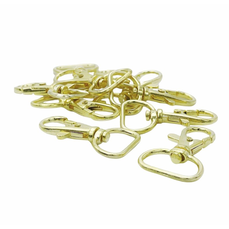 MAKRAMA Gancho Para Llavero Macrame 2cm (10 Pzas) (Dorado)