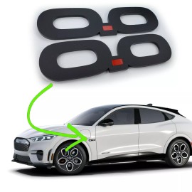 FMSgear 2pc Fender 0.0 Emblems fits Ford Mustang Mach-E GT badge Mach E logo e.0 EV
