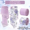 20 Yard Hydrangea Wired Edge Ribbon Purple Hydrangea Flower Craft