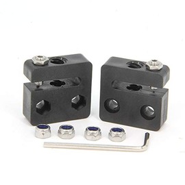 Zeberoxyz 2PCS Anti-Backlash Nut Block for 8mm Diameter, 2mm Pitch 8mm Lead POM Screw Nut for CNC and 3D Printer (8mm Lead-4-heads)