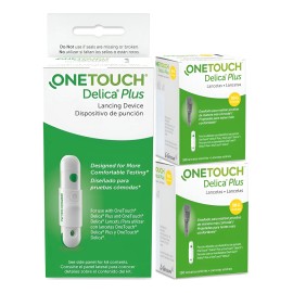 Puncionador Lancetero One Touch Delica Plus Con 200 Lancetas Verde Oscuro