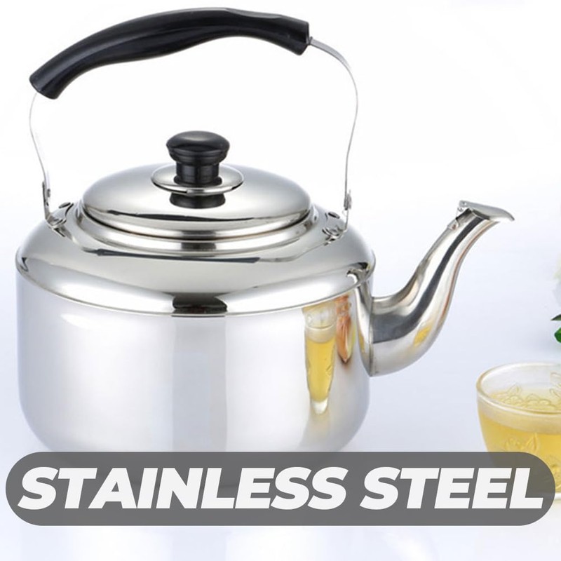 HOLIDYOYO Stainless Steel Whistling Tea Kettle for Stovetop Induction Compatible