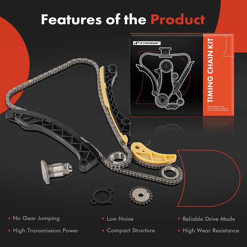 A-Premium 9PCS Engine Timing Chain Kit W/Sprocket & Tensioner &