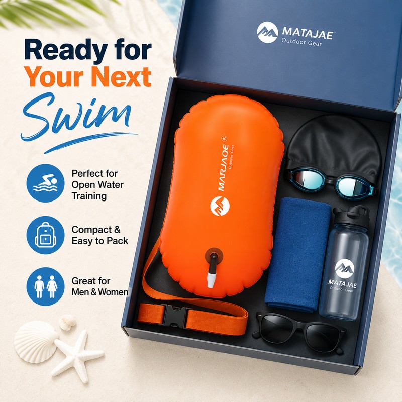 Inflatable Swim Buoy for Open Water – Lightweight PVC Tow