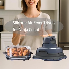Air Fryer Trivets Silicone for Ninja Crispi, Airfryer Accessories Hot Pads Potholders Heat-Resistant Mats Fit Ninja FN101GY | FN101SG | FN101ST White