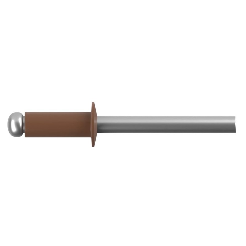 4mm x 8mm Fawn Brown Painted Colour Blind Pop Rivet