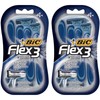 Bic Flex 3 afeitadora para hombre, 4 unidades (2 paquetes)