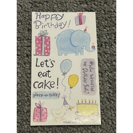 Unbranded Vintage David Walker Happy Birthday Animal Stickers 3 New Sheets