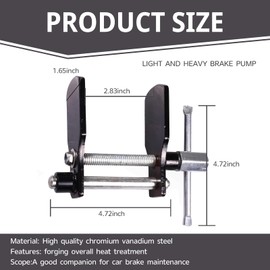 Merdege Brake Caliper Compression Tool, Dual Wheel Separator, Disc Brake Pad Installation Spreader, Universal for Repair Accessories (Black)