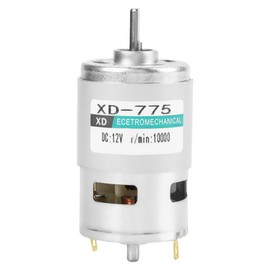XD-775 12V High Speed Low Noise Double Ball Bearing Brush DC Motor (12V 10000rpm)