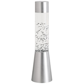 Lightahead® 13" Glitter Glow LED RGB Motion Sparkle Lamp with Silver Metal Base Water Glitter & Changing Lights