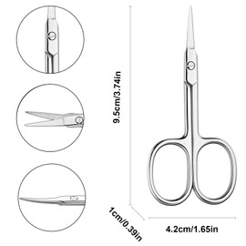 Nail Scissors,Cuticle Scissors,Professional Stainless Steel Curved Cuticle Scissors,Cuticle Scissors Professional Sharp Curved Cuticle Nail Scissors for Women Men,for Cuticles,Dead Skin,Eyebrows
