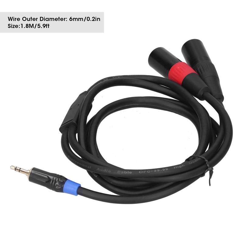 Cable Estéreo de 3,5 Mm a XLR Doble, Miniconector de