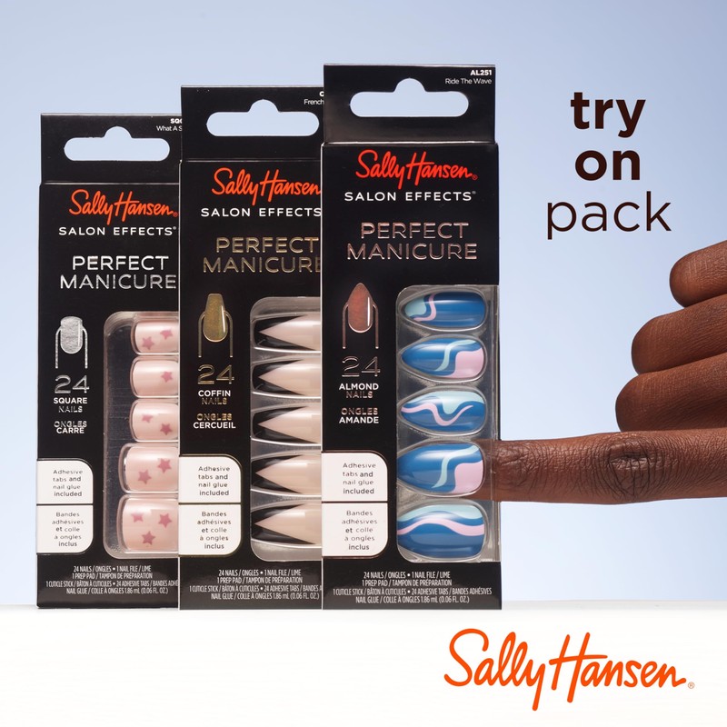 Sally Hansen Salon Effects® Perfect Manicure, Moon-Ami, Press On Nails,