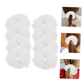Beavorty 10 Pack Furry Hair Ties Thick Elastic Bands for Women Girls Hair Accessories Ponytail Holders