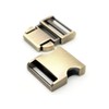 CRAFTMEMORE 1 inch Metal Curved Side Release Buckle Adjustable Clip