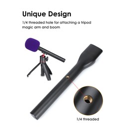 Handheld Wireless Mic Stand for Rode Wireless Mic with Pop Filter(Purple), Holder for Rode Wireless Go 2/Wireless Pro, Rode Interview Microphone Adapter Handheld for Rode Wireless Go/Rode Wireless ME