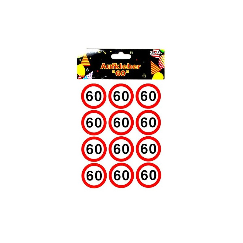 Udo Schmidt 1 Pack = 24 Stickers with the Number