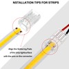 Flutesan COB LED Strip to Wire Connector 20 Pieces Waterproof