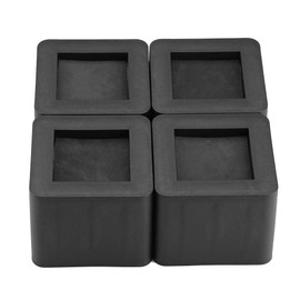 4 Pieces 3.3 Inch Bed Chair Sofa Riser Feet Lift Set, Under Bed Storage Heavy Duty Furniture Risers Sturdy Furniture Riser, Stable Riser Feet Lift Set for Desk Chair Bed Black(10.5*10.5*8.5cm)
