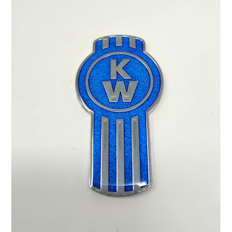 KW kenworth kw emblem metal truck semi chrome blue