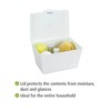 WENKO Brasil Storage Box with Lid, TPE, White, 19 x