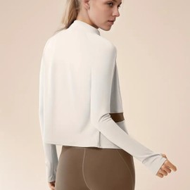 ZiaWorld 4pcs Women Yoga Wear Workout Set with Zipper Long Sleeve Jacket Fitness Yoga Leggings Sports Bra for Running Fitness Seamless Tracksuit (Beige, L)