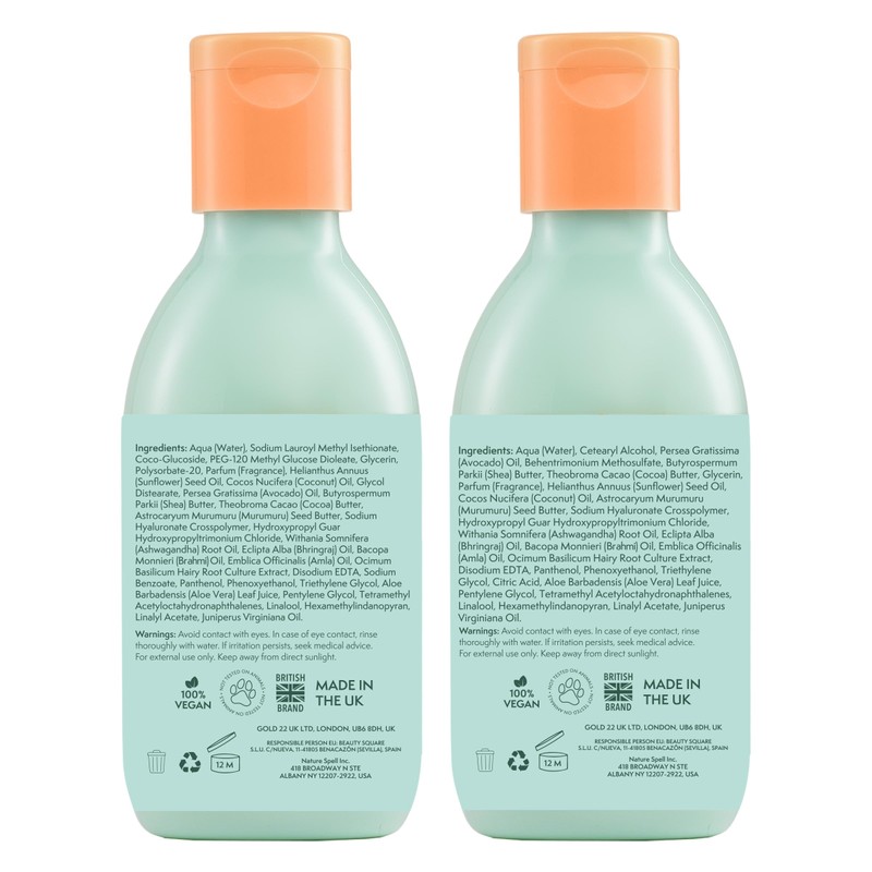Nature Spell Hair Growth Travel Size Duo, Shampoo & Conditioner