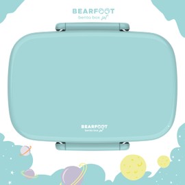 BEARFOOT Children's Lunch Box with Compartments, BPA-Free, Lunch Box, Bento Box, Lunch Box Girls & Boys, Snack Box, 100% Leak-Proof, Lunch Box for Nursery, School (Mint)