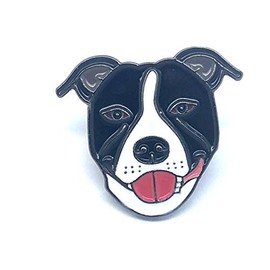 Patch Nation Staffordshire Bull Terrier Staffy Metal Cosplay Pin Badge Brooch (Black)