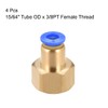 sourcing map Pack of 4 Pipe Fittings Push Connector 6