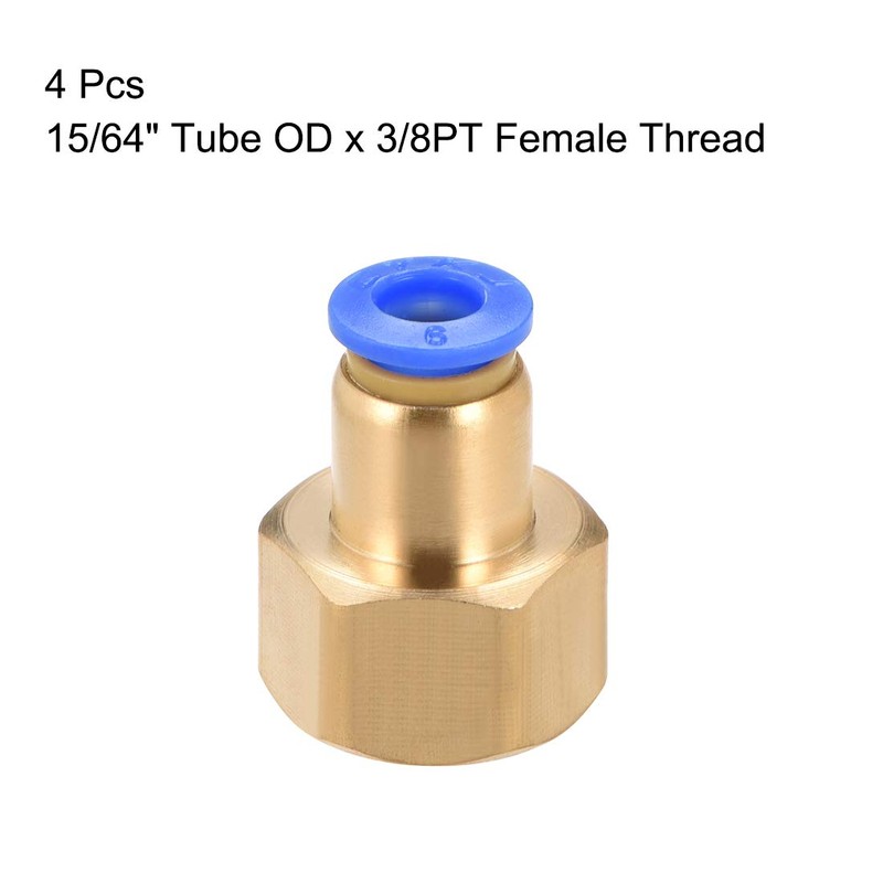 sourcing map Pack of 4 Pipe Fittings Push Connector 6