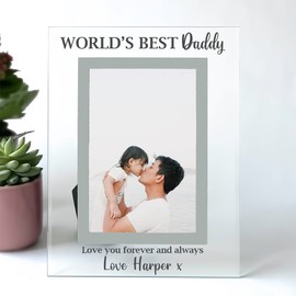 Worlds Best Daddy Photo Frame Gift Personalise Daddy Gift 6x4" or 7x5" Father's Day Gift For Dad Father Daddy or Papa
