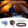 UNROEVS 2 PCS Elastic Headlamp Strap Replacement Headband-Comfortable, Adjustable, Breathable,Fits