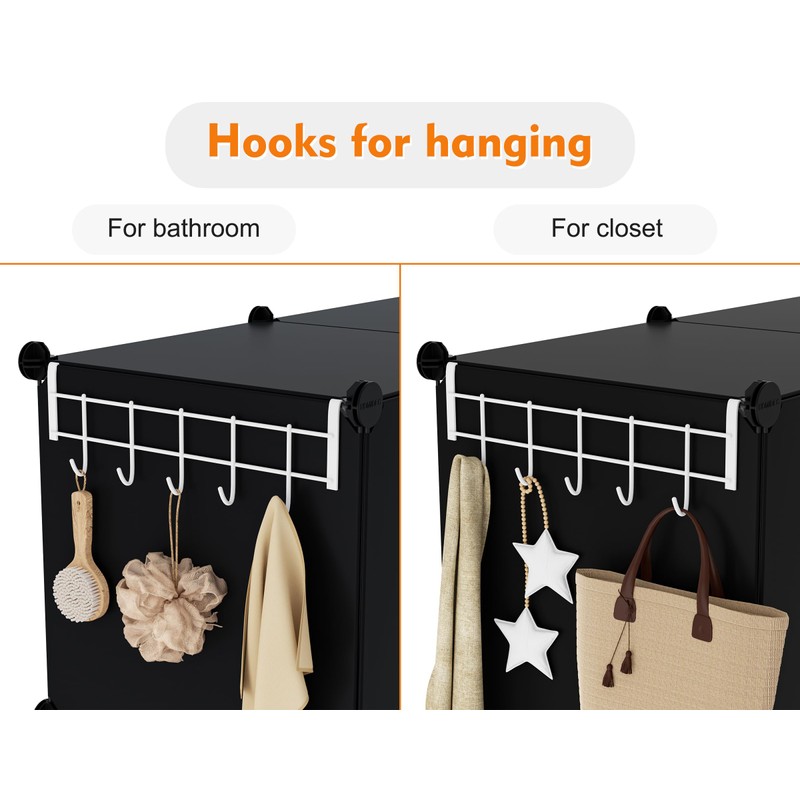 HOMIDEC 6-Cube Storage Organizer, Closet Organizer Storage Cabinet Shelf Bookcase