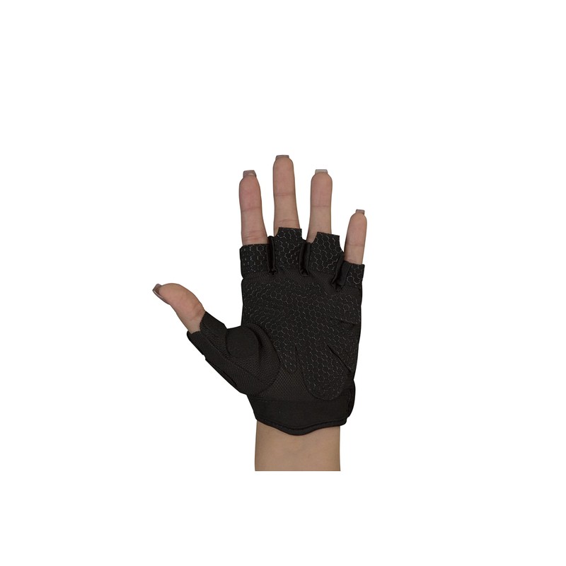 FELTER FITNESS Guante MICROPERFORADO Negro para Mujer, Gym, Pesas, Crossfit,